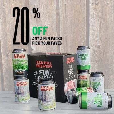 Bundle20% off fun packs of craft beer